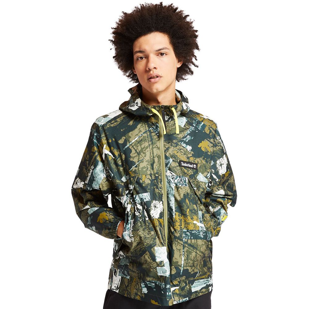 Timberland Μπουφαν Ανδρικα Πρασινο - Urban Camo Windbreaker - Greece 9328165-JZ